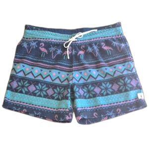 Chubbies Lounge Shorts Mens Large 5.5" Fleece Flamingo Aztec Southwest Dad